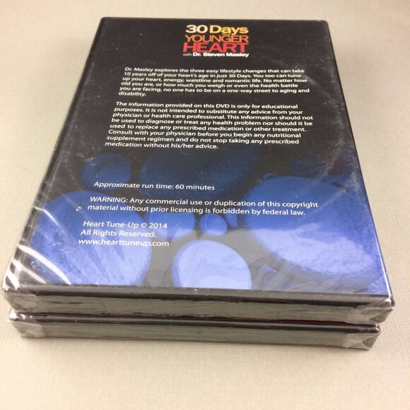 2 Dr Steven Masley DVDs Sealed 30 Day Heart Tune-Up & 30 Days Younger Heart PBS - Picture 6 of 12